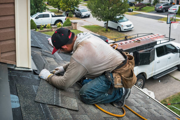 Professional Roof Installation technician working in Chestnut Hill, MA